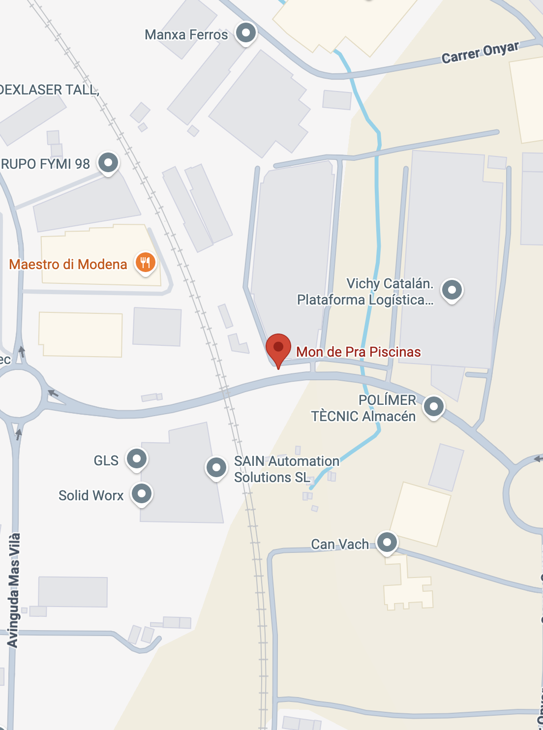 Map of MON DE PRA GROUP SPAIN