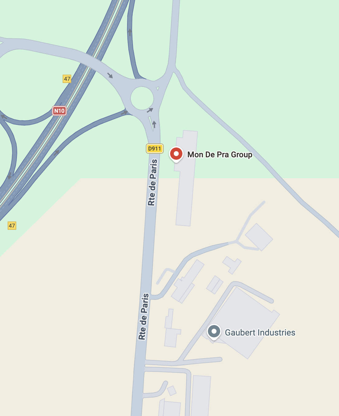 Map of MON DE PRA GROUP OUEST FRANCE